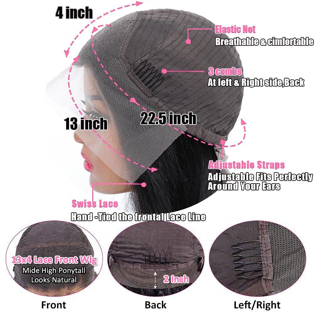Pelucas de cabello humano ondulado con encaje frontal, prearrancado, densidad del 150%, pelucas de cabello humano ondulado con encaje frontal para