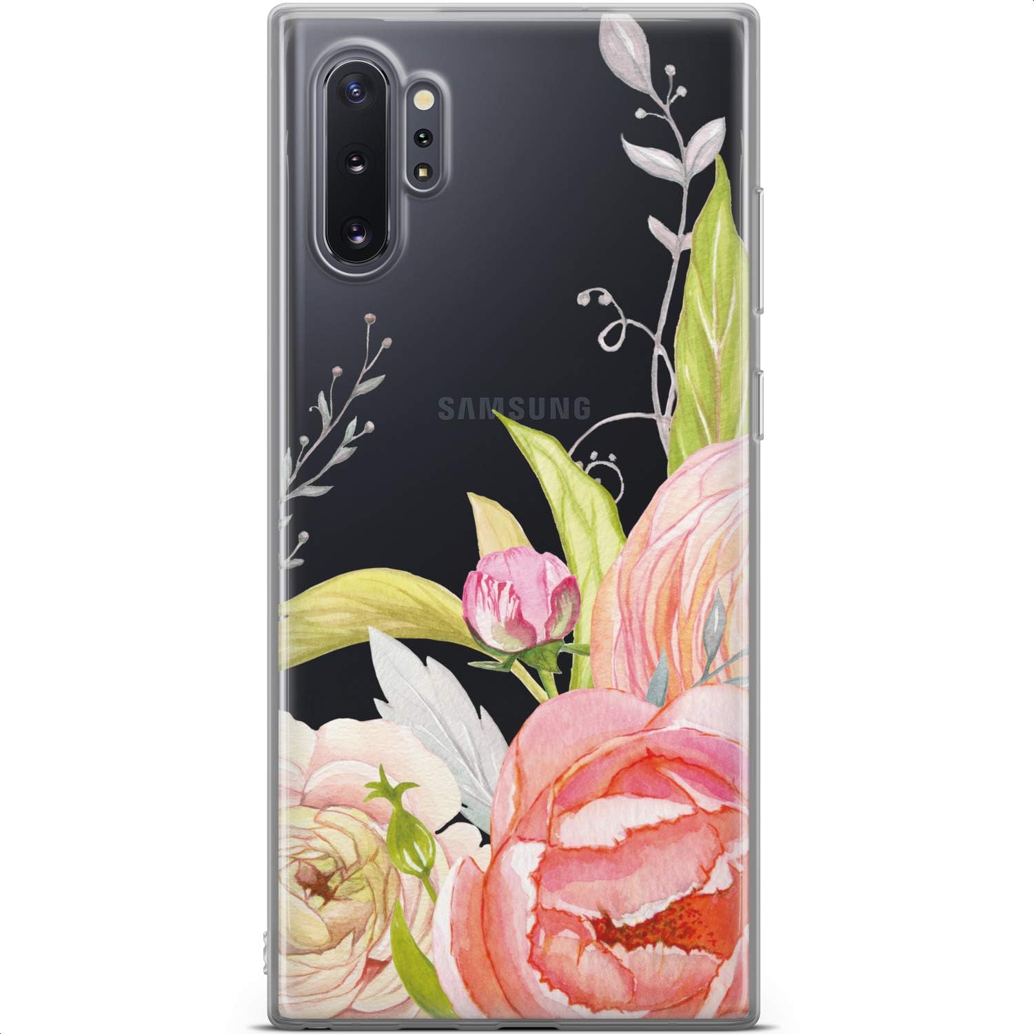 Funda compatible con Samsung Galaxy A73 A72 5G A71 A70 A53 A52 A32 A50 A21s Blossom Cover Light Stylish Floral Protective Lush Flowers TPU Slim