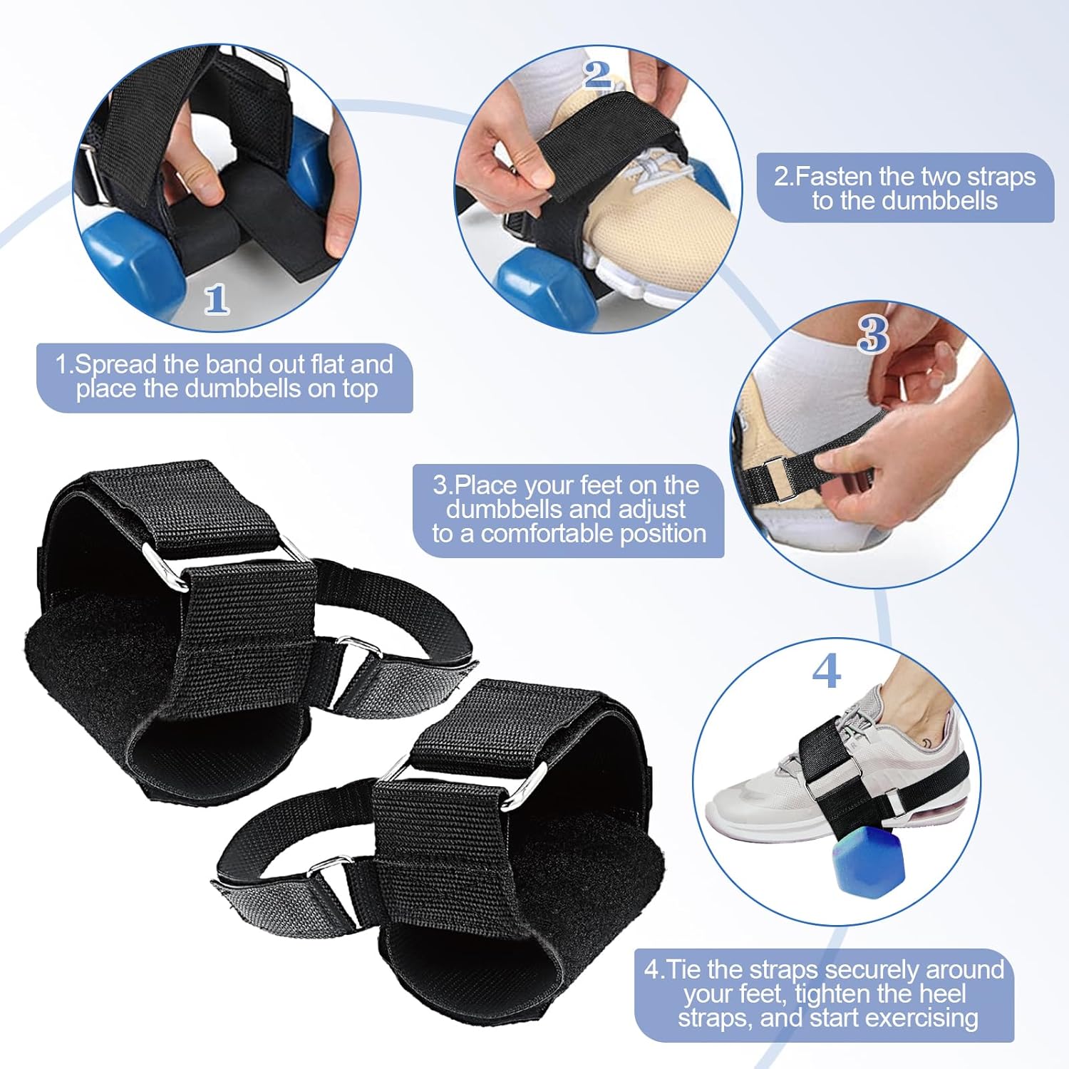 2 correas de tobillo para pesas, pesas ajustables, accesorio para mancuernas de pie, entrenador Tibialis, extensiones de piernas, equipo de gimnasio