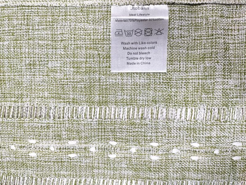 Mantel cuadrado verde de lino de algodón, funda de mesa bohemia pesada de granja, mantel cuadrado lavable para fiestas, cocina, comedor, picnic,