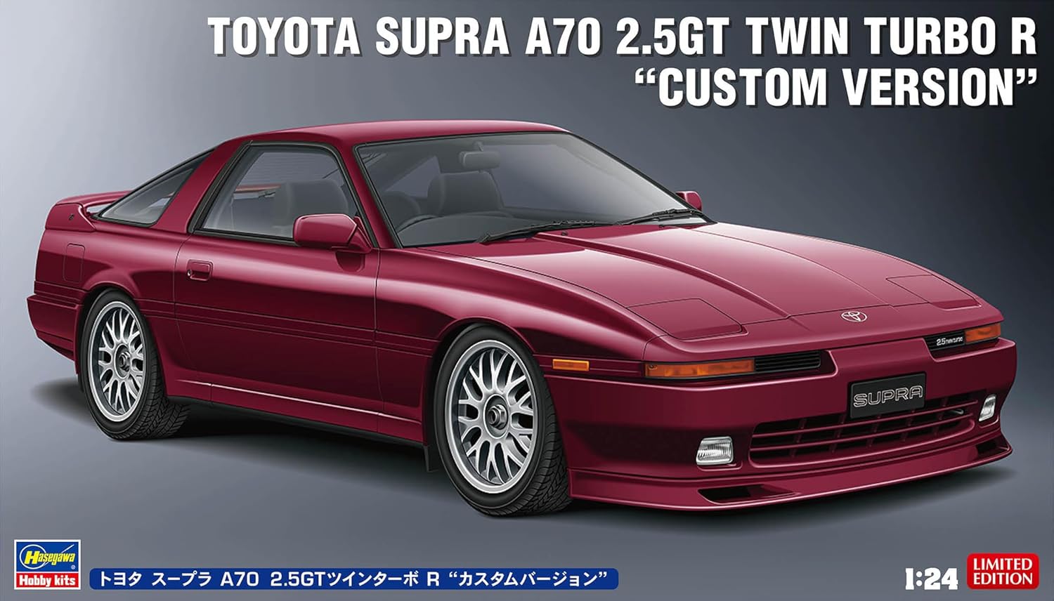 Hasegawa 20645 124 Toyota Supra A70, 2.5 GT Twin Turbo R Model Kit, Multi-Colour