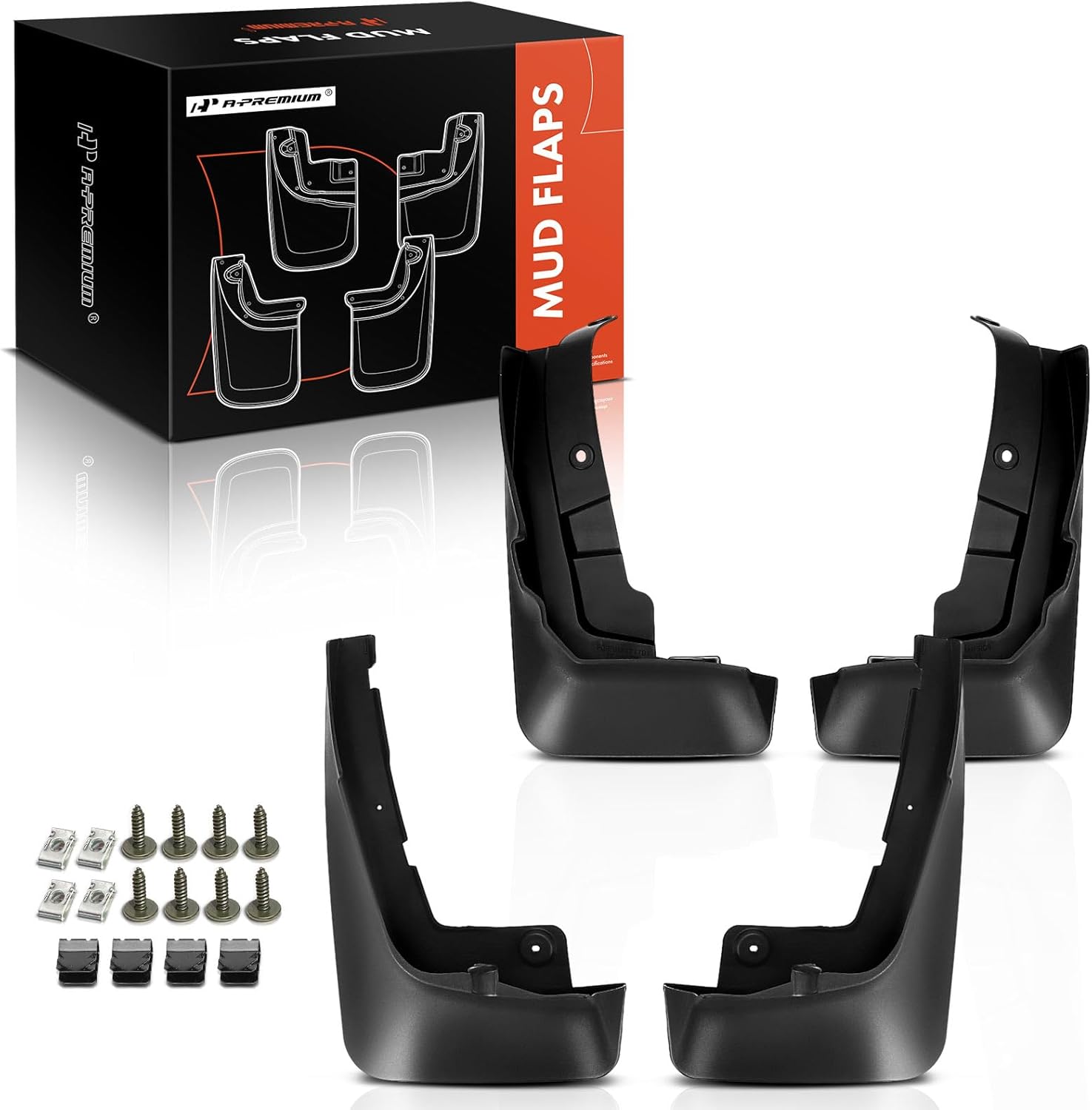A-Premium Juego de 4 protectores contra salpicaduras con kit de herramientas compatibles con BMW G07 Series X7 2019 2020 2021 2022 2023, con pedal,