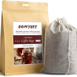 Bolsas de café Cold Brew 60 unidades desechables de malla fina para concentradocafetera helada, kit de prensa francesafría, té caliente en tarro Bolsas de café Cold Brew 60 unidades desechables de malla fina para concentradocafetera helada, kit de prensa francesafría, té caliente en tarro