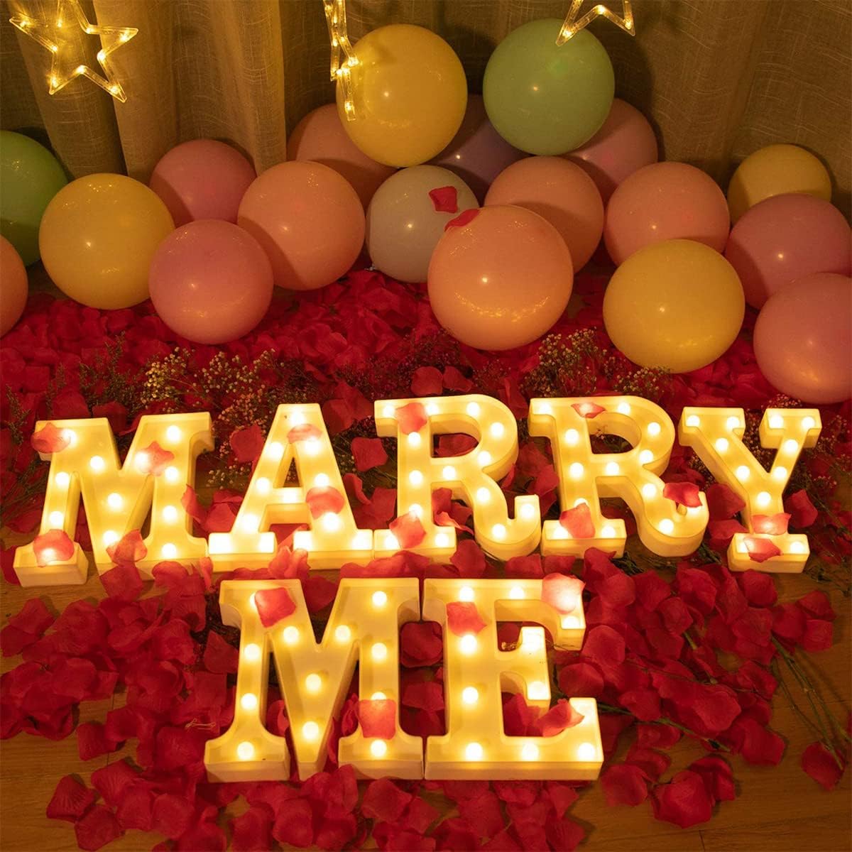 Letras iluminadas, letras de marquesina de Laerjin con luces, número decorativo con luz LED, letrero de número iluminado para luz nocturna, boda,