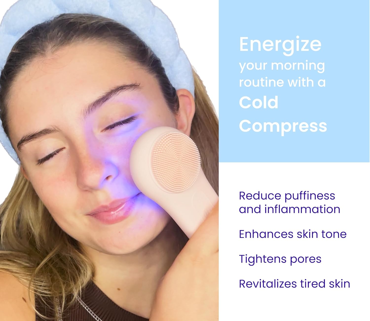 More Life Clarity – Cepillo de limpieza facial avanzado 3 en 1 con soporte de carga, limpiador facial eléctrico recargable en caliente y frío de