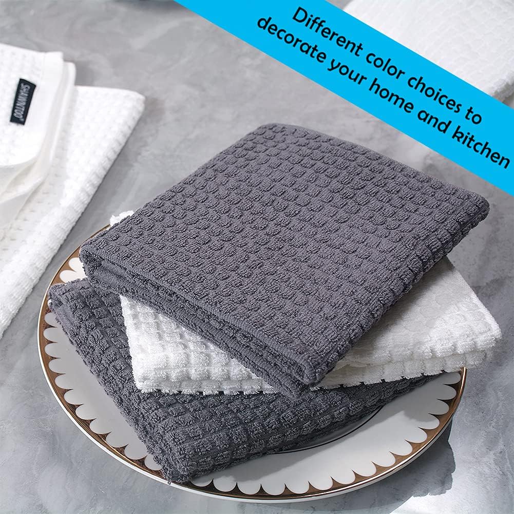 Paquete de 8 paños de cocina, paños de cocina 100% algodón, súper suaves, súper absorbentes y de secado rápido, antiolor, muy adecuados para cocina,