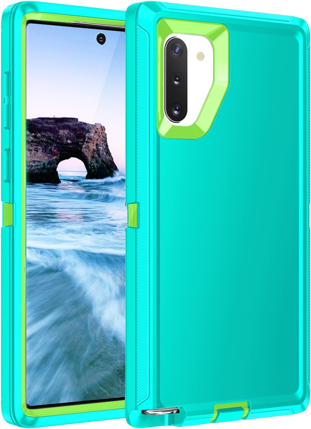 Funda para Galaxy Note 10, a prueba de golpes, protección de cuerpo completo de 3 capas sin protector de pantalla, funda rígida resistente de alto