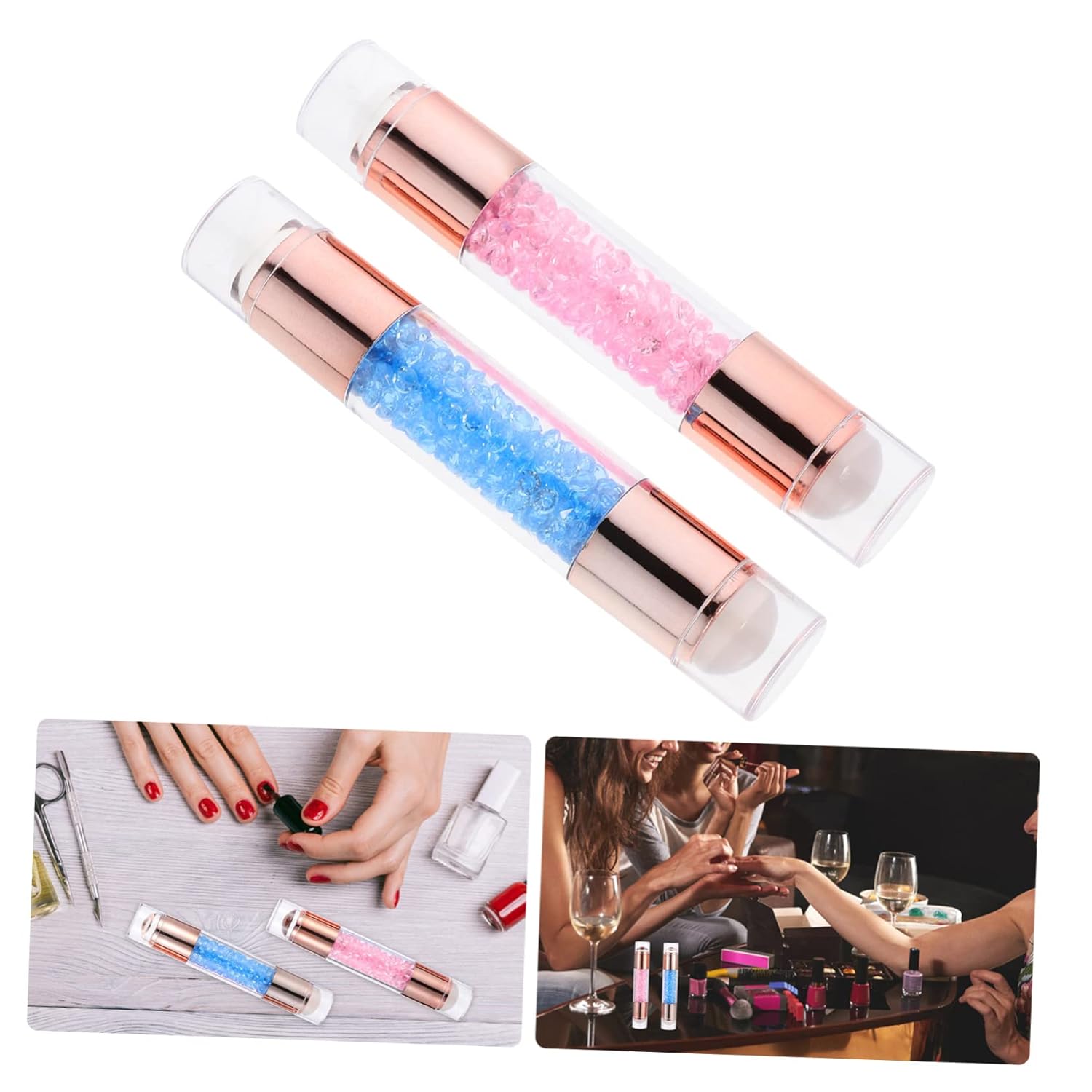 FOMIYES Sellos de uñas de silicona, herramientas de uñas de silicona, herramienta de uñas de punta francesa, impresora de arte de uñas, herramienta