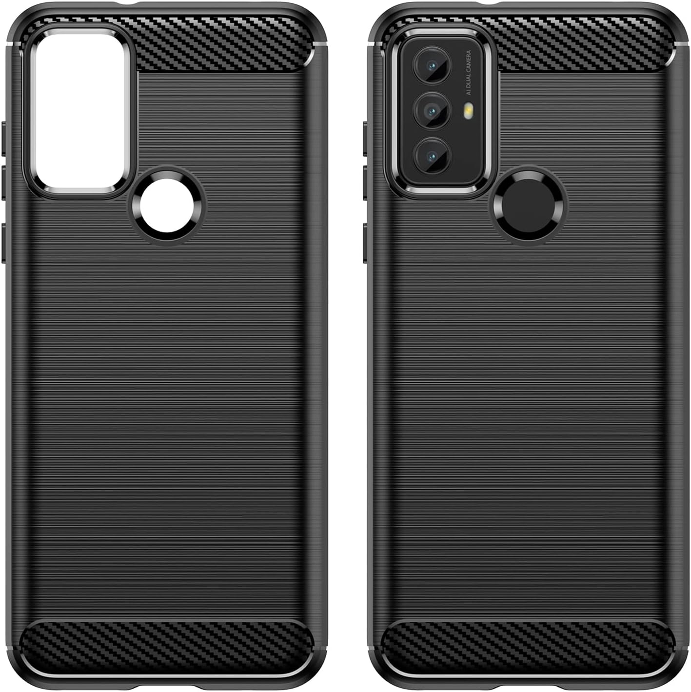 Funda para Moto G Play 2023, Motorola G Play 2023 con protector de pantalla HD, a la moda, absorción de golpes, flexible TPU parachoques de goma