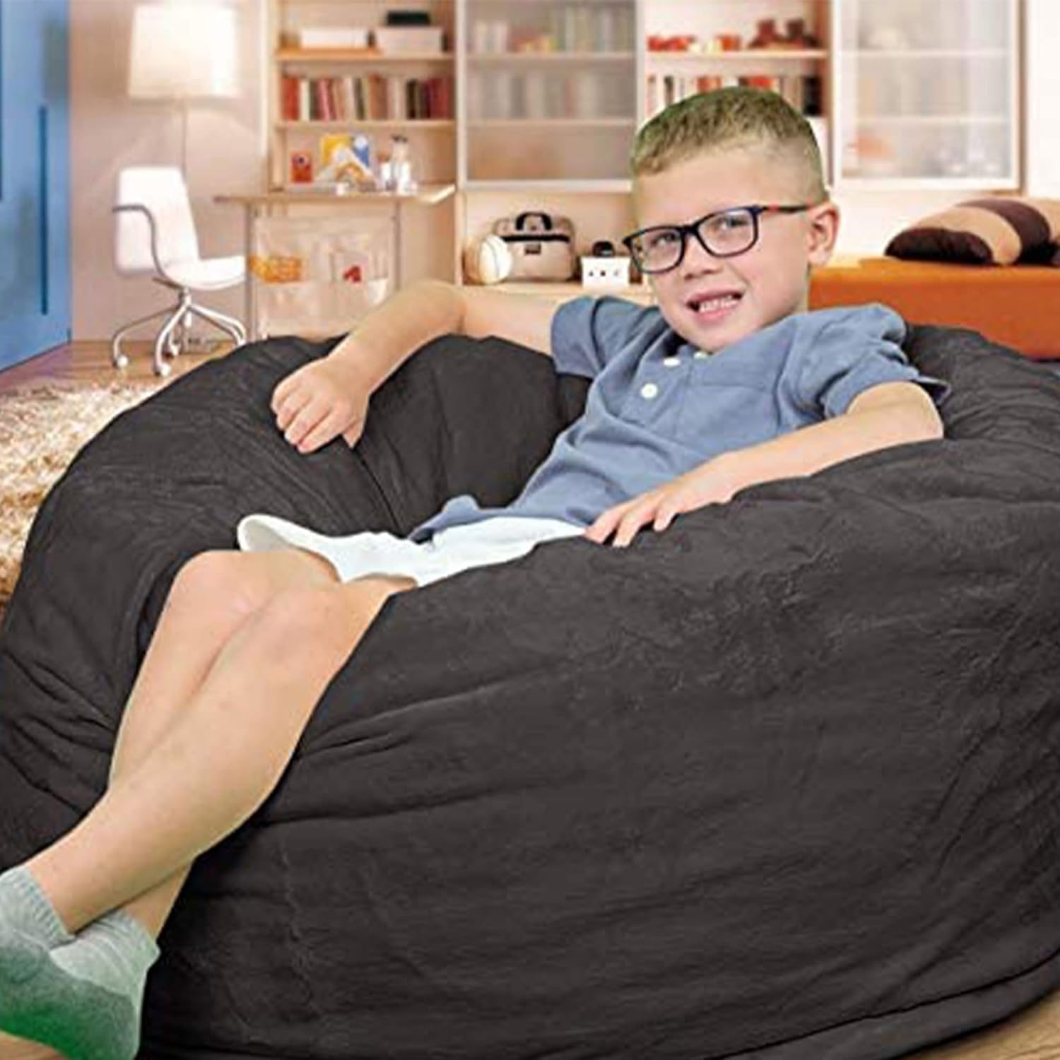 ULTIMATE SACK – Sillas tipo puff en varios tamaños y colores Muebles gigantes con relleno de espuma fundas lavables a máquina, costuras dobles