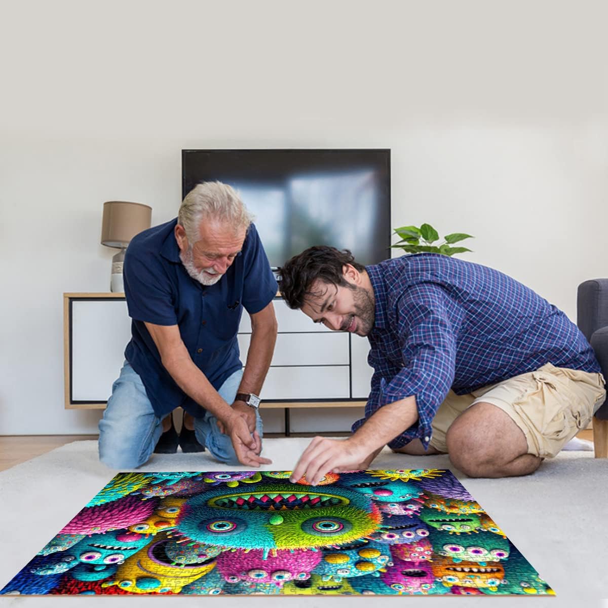 HUADADA Rompecabezas de 1000 piezas para adultos, criaturas coloridas, rompecabezas para adultos y niños, juegos educativos de 1000 piezas,
