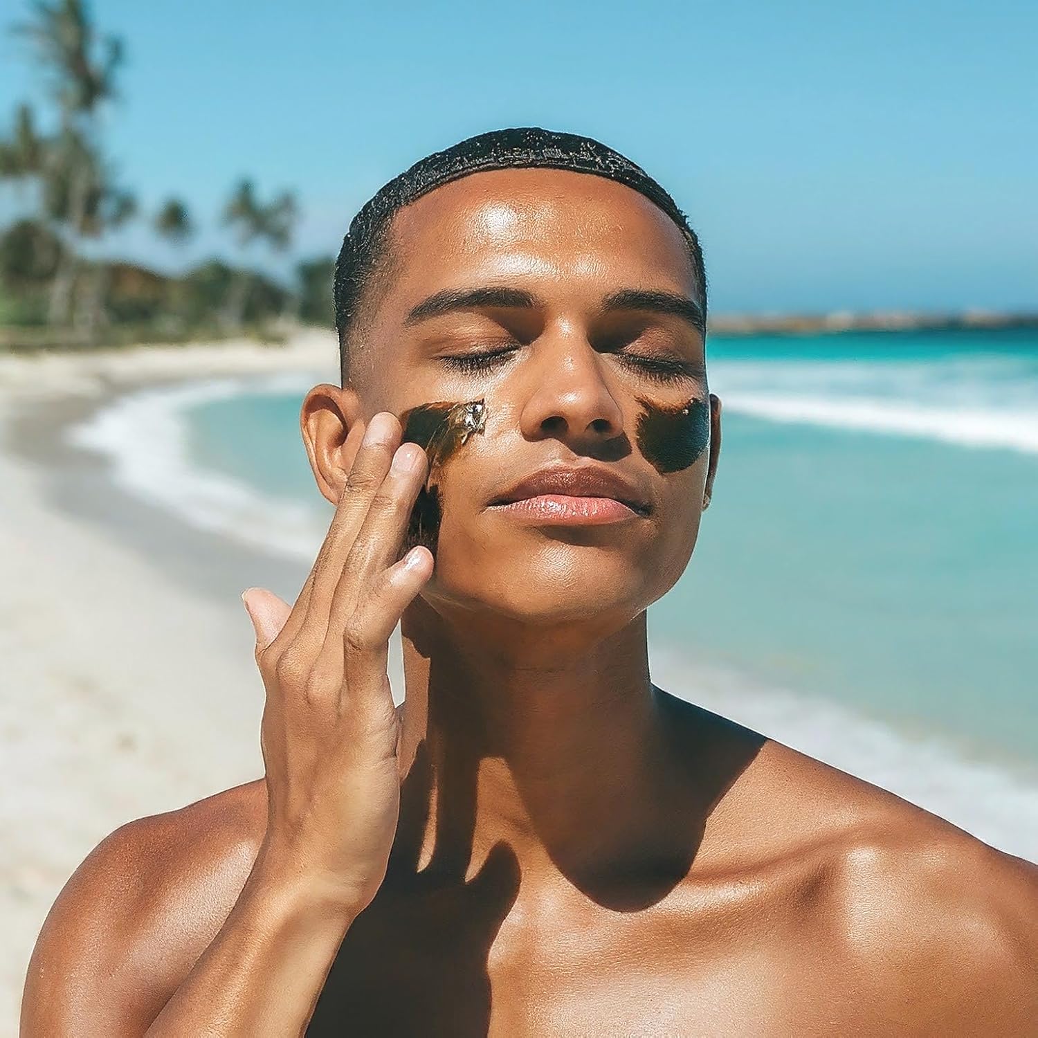 Máscara facial de algas vivas. Unisex. Fabricado en Nueva York. Con extracto de algas marinas, ácido hialurónico. Rejuvenecimiento, reduce las