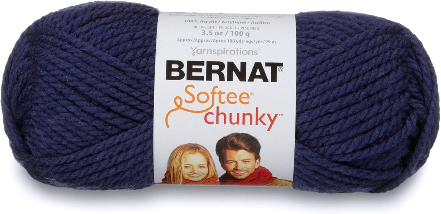 Ovillo sólido Bernat Softee Chunky, otro, Mezclilla descolorida, Paquete de 1