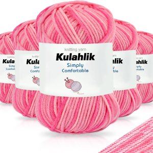 Hilo acrílico de 8.82 oz (5 x 1.76 oz) para tejer, hilo de hilo degradado colorido, 5 rollos de madejas, perfecto para cualquier proyecto de Hilo acrílico de 8.82 oz (5 x 1.76 oz) para tejer, hilo de hilo degradado colorido, 5 rollos de madejas, perfecto para cualquier proyecto de