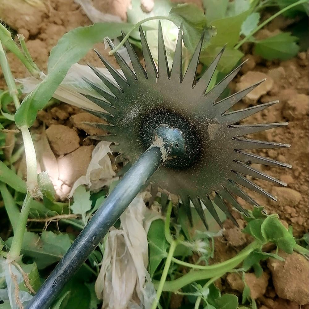 Herramienta de deshierbe de artefactos de deshierbe de desarraigo 2023, extractor de malezas forjado de acero al manganeso, 4 dientes, desmalezadora