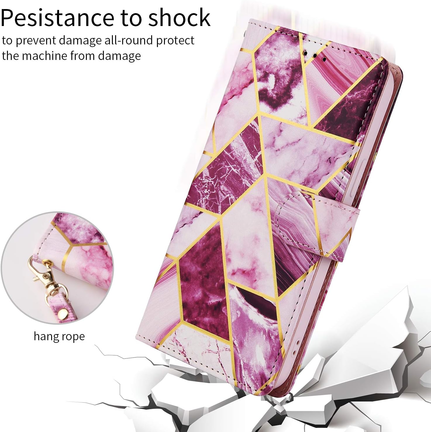 Asuwish Compatible con iPhone Xs X 10 10s Funda tipo cartera y protector de pantalla de vidrio templado, funda de cuero con tapa para iPhone X