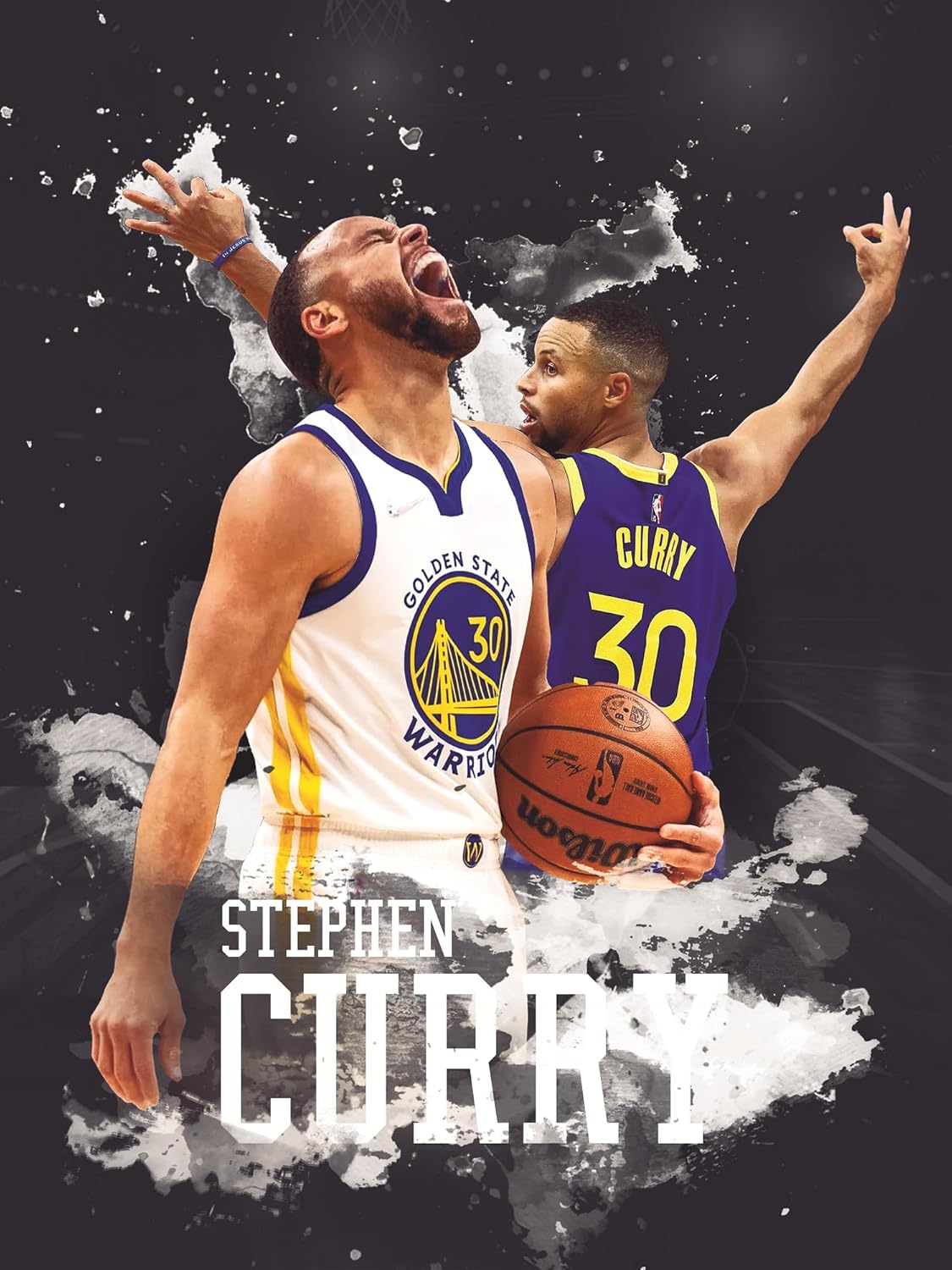 Print’N’Art Crea un ambiente inspirador con el juego de 1 póster de jugador de baloncesto de 12 x 16 pulgadas para decoración de habitación de
