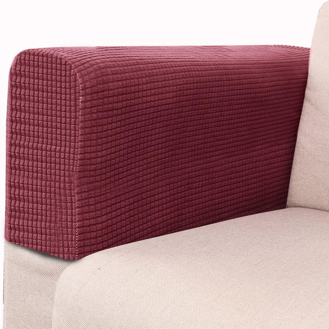 2 fundas antideslizantes para reposabrazos de sofá, fundas elásticas para sillón, protector elástico para el hogar, oficina, sillón reclinable, sofá