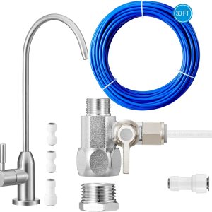 Grifo de agua de ósmosis inversaósmosis inversa, adaptador de agua de alimentación 38 “x 38″ x 14” o G 12 “xG 12 “x14”, tubo de agua RO de 30 pies Grifo de agua de ósmosis inversaósmosis inversa, adaptador de agua de alimentación 38 “x 38″ x 14” o G 12 “xG 12 “x14”, tubo de agua RO de 30 pies