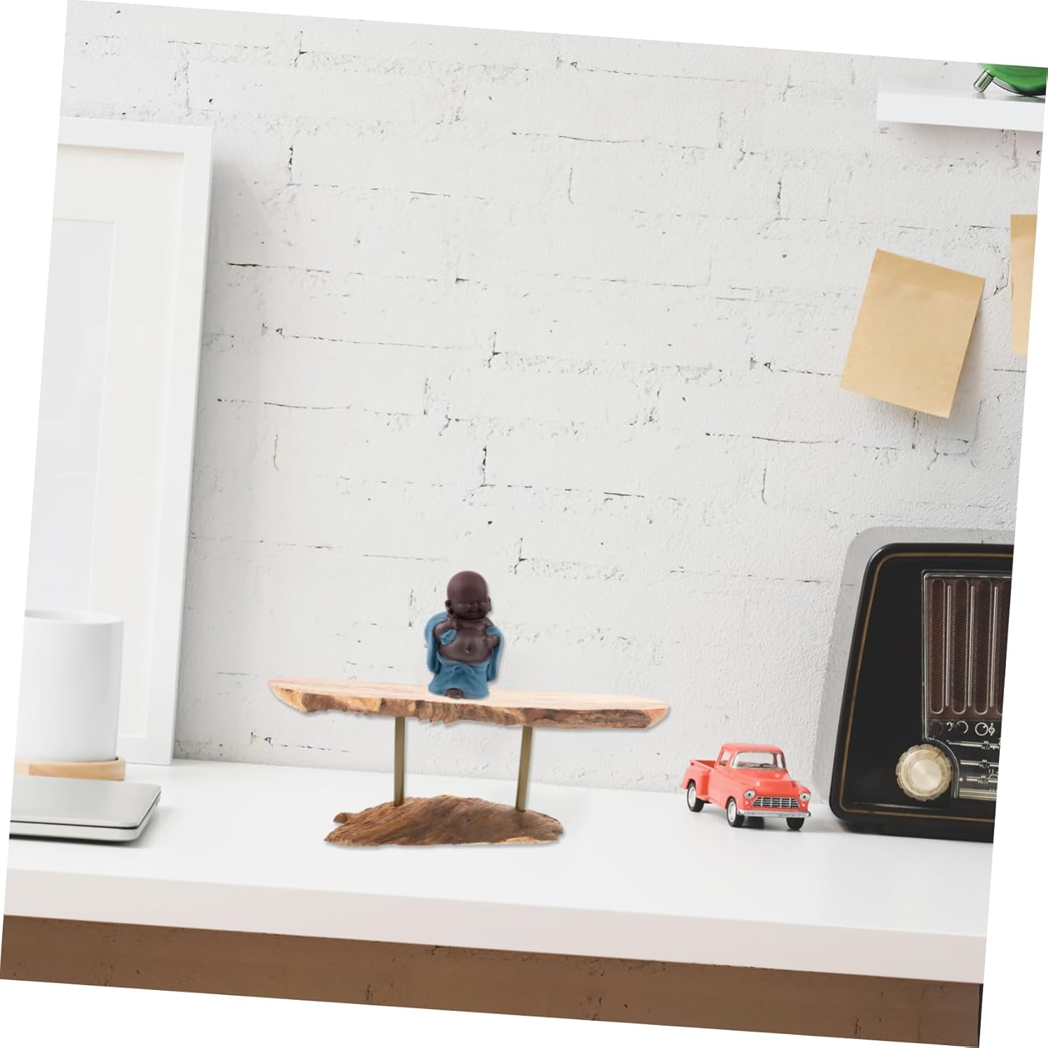 VOSAREA Woodsy Decor base de madera pie figura soporte de exhibición comedor mesa decoración adornos decorativo jarrón base china pastel rústico