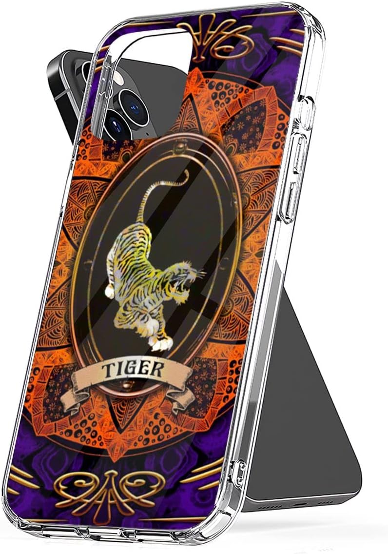Funda para teléfono Tiger Accessories Funda a prueba de golpes compatible con iPhone 14 13 Pro Max 12 11 X Xs Xr 8 7 6 6s Mini Plus Galaxy S9 S10