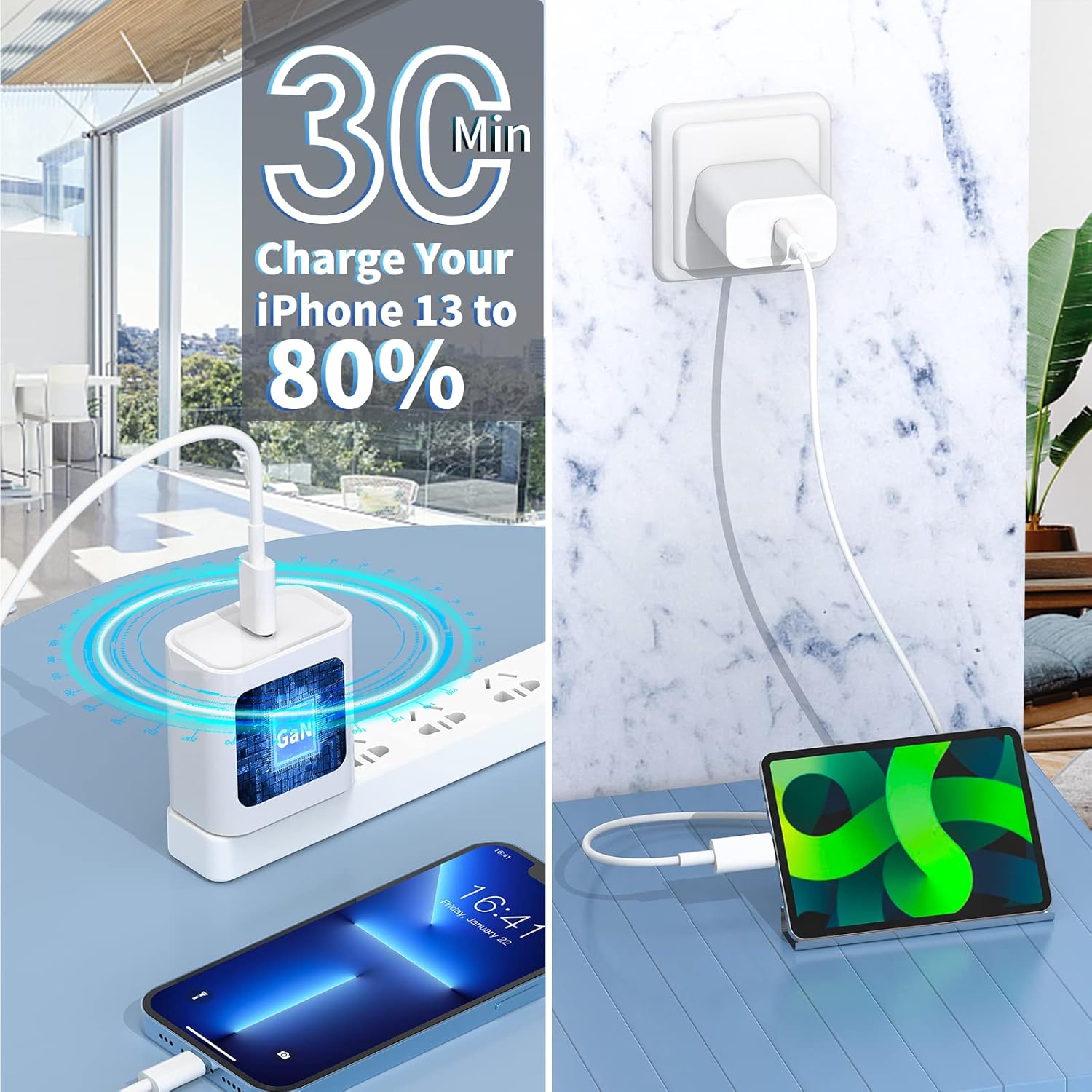 MFi CertifiediPhone Charger Fast Charging, Stuffcool 3Pack 20W USB-C PD Power Wall Rapid Charger Adapter + 6FT Type-C to Lightning Cord Quick Charge