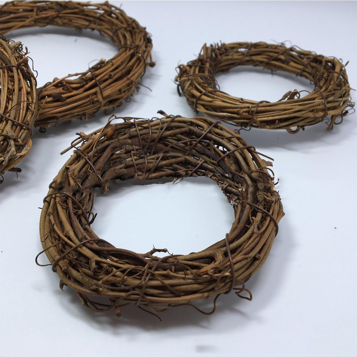 Corona de vid natural, corona rústica, base de manualidades para corona de Navidad, guirnalda de puerta, decoración del hogar, regalo, decoración