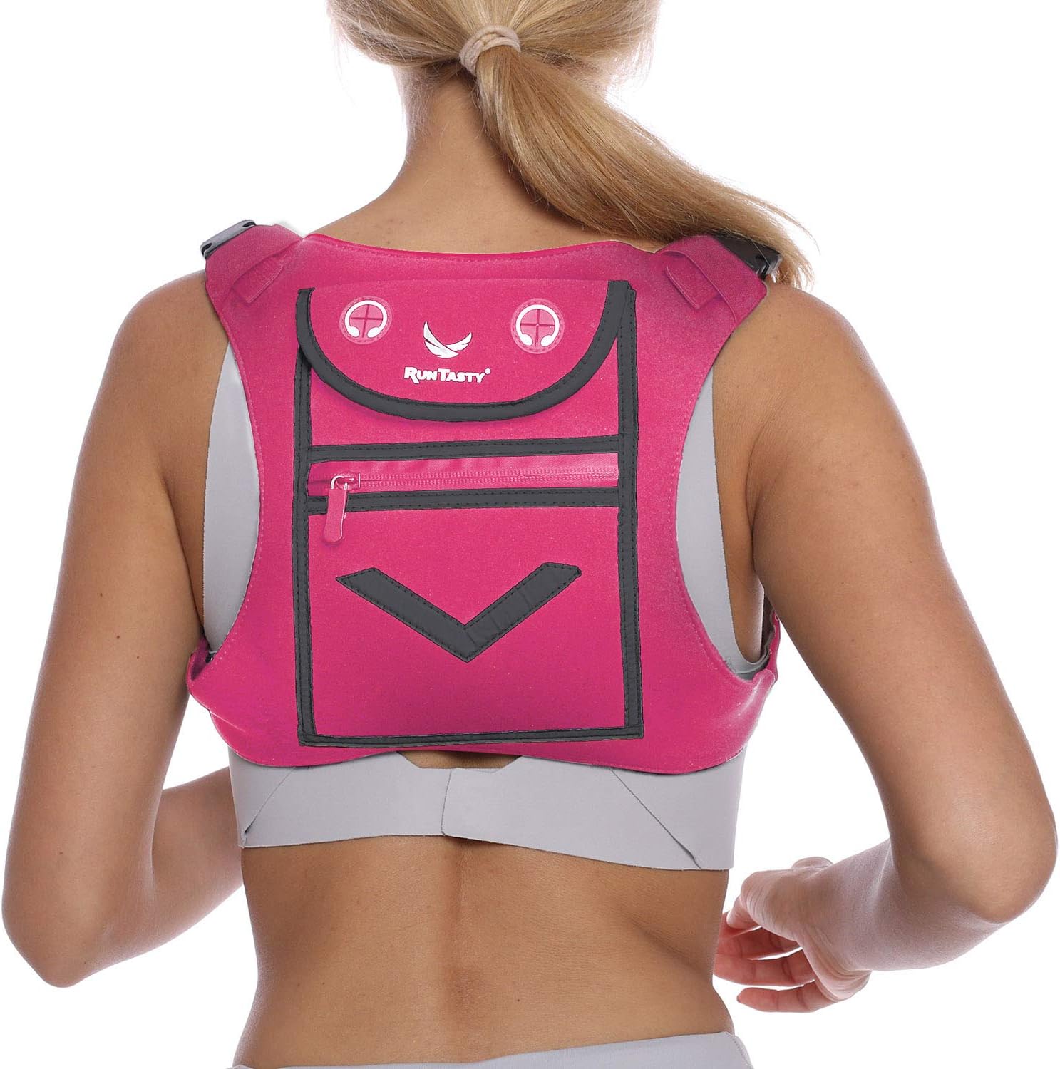 Mini chaleco de mochila para correr para hombres y mujeres, equipo de alta visibilidad, sostiene objetos de valor, cualquier teléfono, ideal para