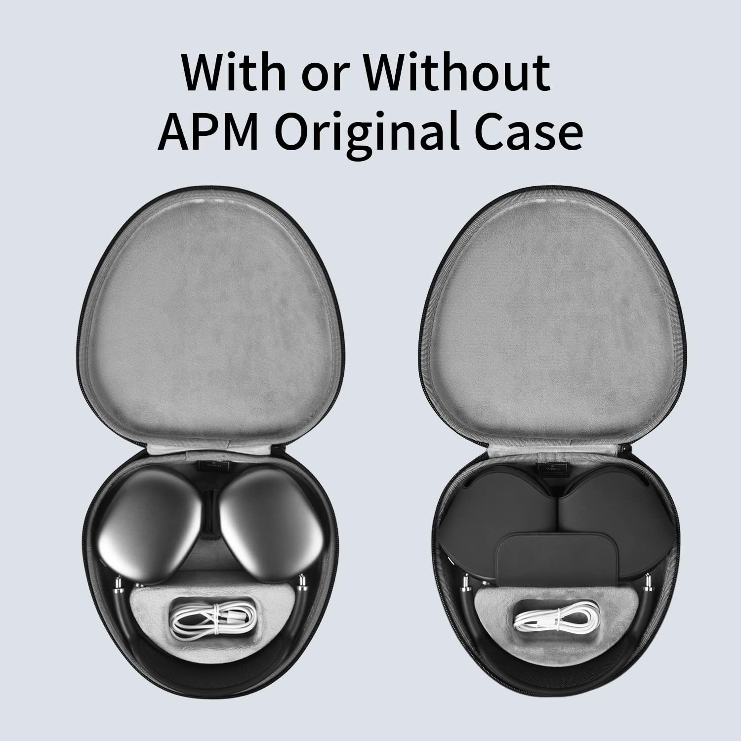 WIWU Funda para AirPods Max con modo de suspensión, funda inteligente mejorada para auriculares, funda de transporte ultradelgada con energía de