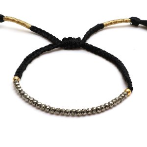 Gempires Natural Pyrite Beads Braided Bracelet Abundance Crystal Bracelet for Everyone (Pyrite) Gempires Natural Pyrite Beads Braided Bracelet Abundance Crystal Bracelet for Everyone (Pyrite)
