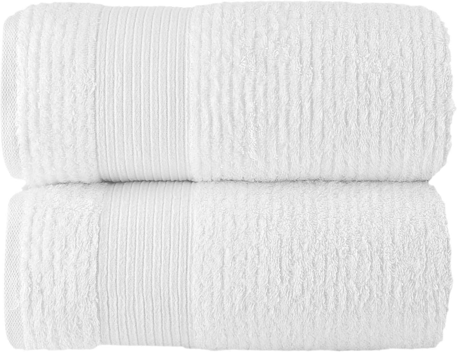 Chic Home Lujosas toallas de baño de 2 piezas de 100% algodón turco puro, 34 x 68 pulgadas, ultra suaves, altamente absorbentes, diseño de tejido