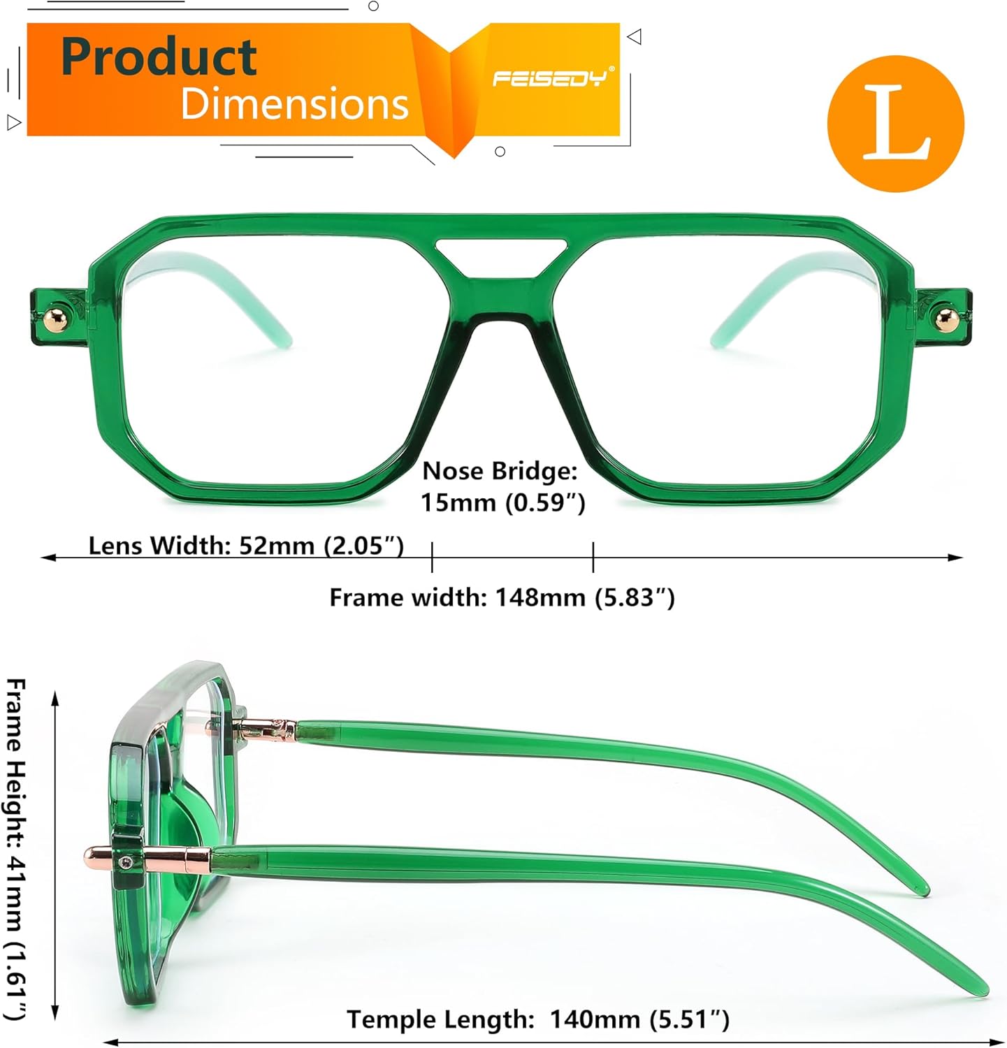 FEISEDY Gafas vintage cuadradas con bloqueo de luz azul para mujeres y hombres, de los años 70, planos, aviador, antideslumbrante, B0062