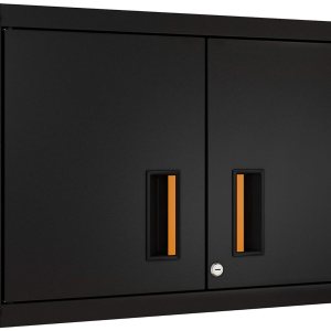 Armario de almacenamiento flotante listo para montar  Armario de garaje de montaje en pared con 2 puertas, capacidad de estante de 44 libras, Armario de almacenamiento flotante listo para montar  Armario de garaje de montaje en pared con 2 puertas, capacidad de estante de 44 libras,