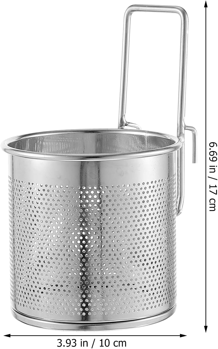 ZzzaNa Colador de fideos, 1 unidad, canasta para olla caliente, cesta colgante de acero inoxidable, inserto de pasta de malla, malla de araña,