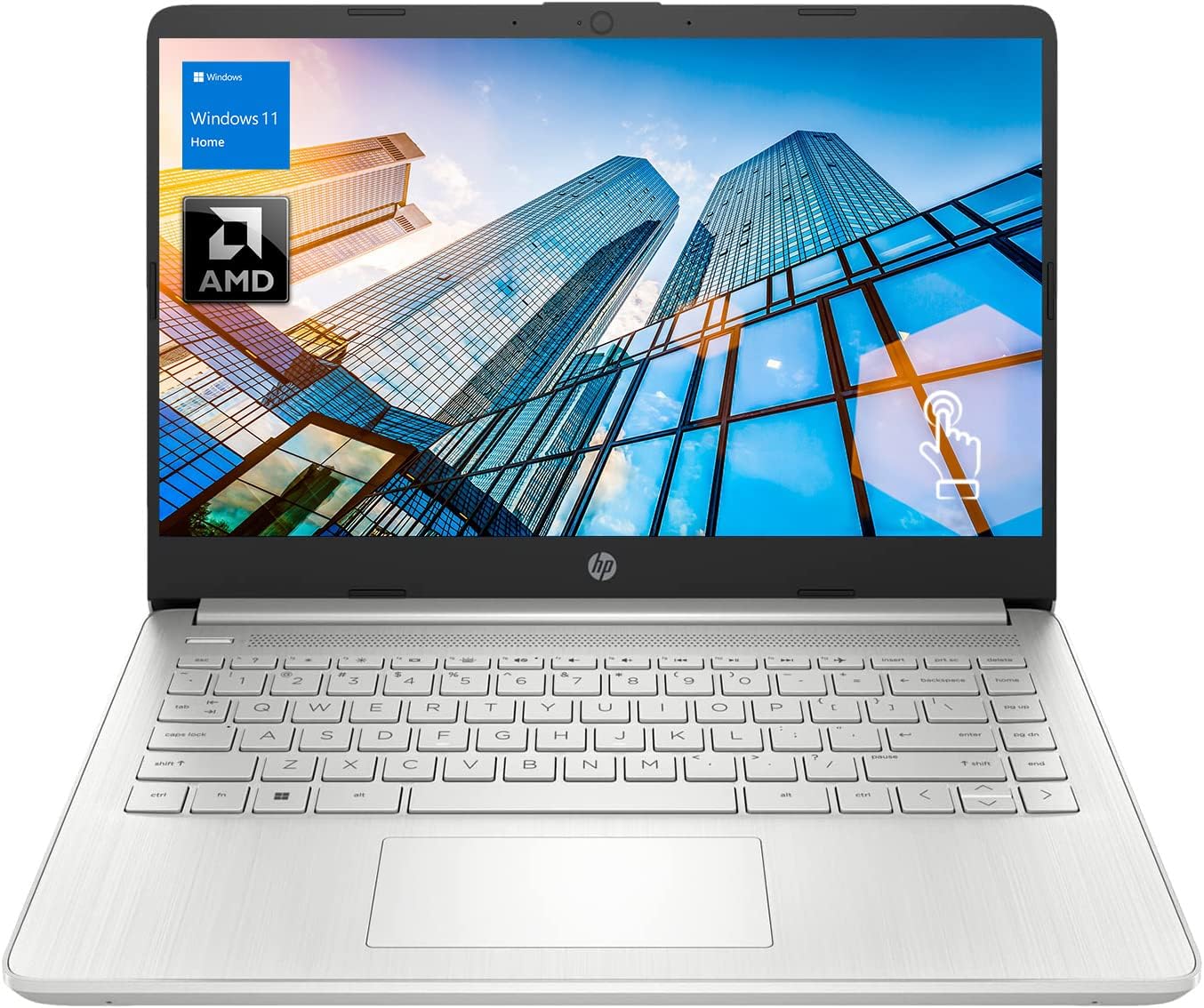 HP Essential 14 – Laptop con pantalla táctil HD de 14 pulgadas, AMD Ryzen 3 5300U, 8 GB de RAM, SSD de 512 GB, cámara web, HDMI, Wi-Fi, Windows 11