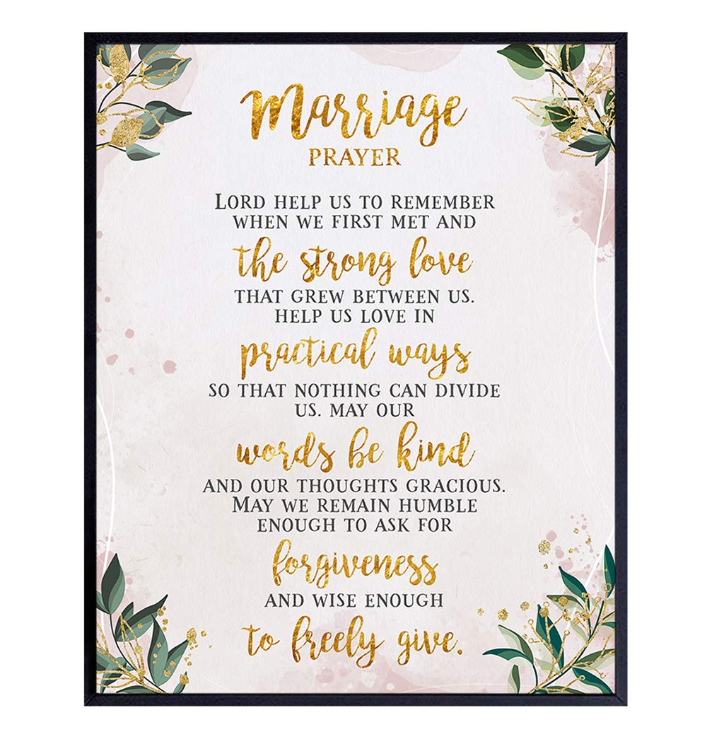 Marriage Quote – Love Wall Decor, Wall Art, Romantic Decorations – 8×10 Poster Print – Anniversary Gift, Wedding or Engagement Gift for Couples,