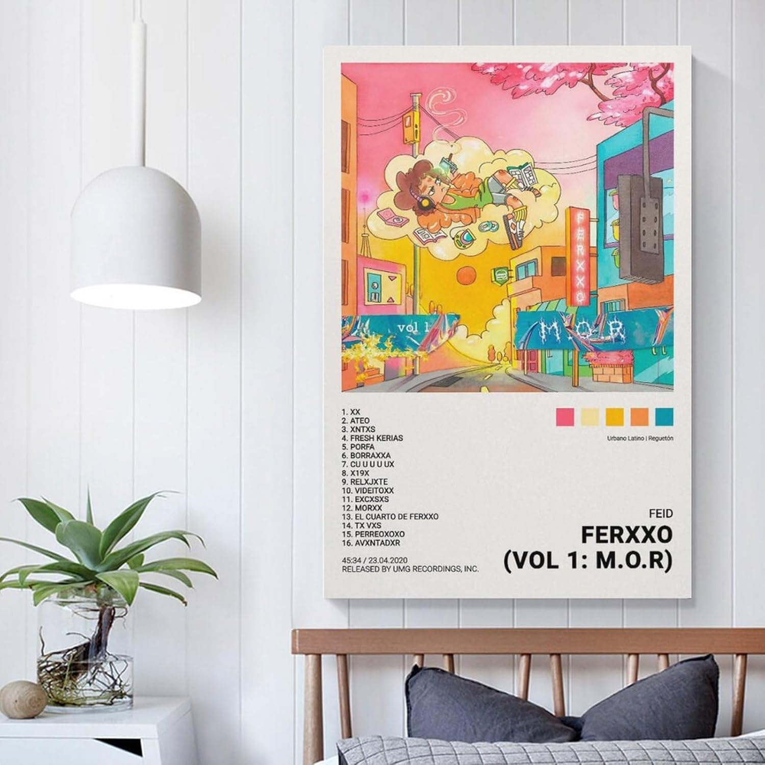 DAXXIN Feid – Ferxxo – Póster de 3 lienzos decorativos para pared, pintura artística para sala de estar, dormitorio, regalo, sin marco, estilo sin