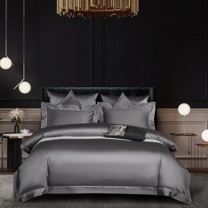 ErZhuiZi Juego de fundas de edredón de 4 piezas, tamaño King, juego de ropa de cama de edredón de tamaño doble (1 funda de edredón, 1 sábana ErZhuiZi Juego de fundas de edredón de 4 piezas, tamaño King, juego de ropa de cama de edredón de tamaño doble (1 funda de edredón, 1 sábana