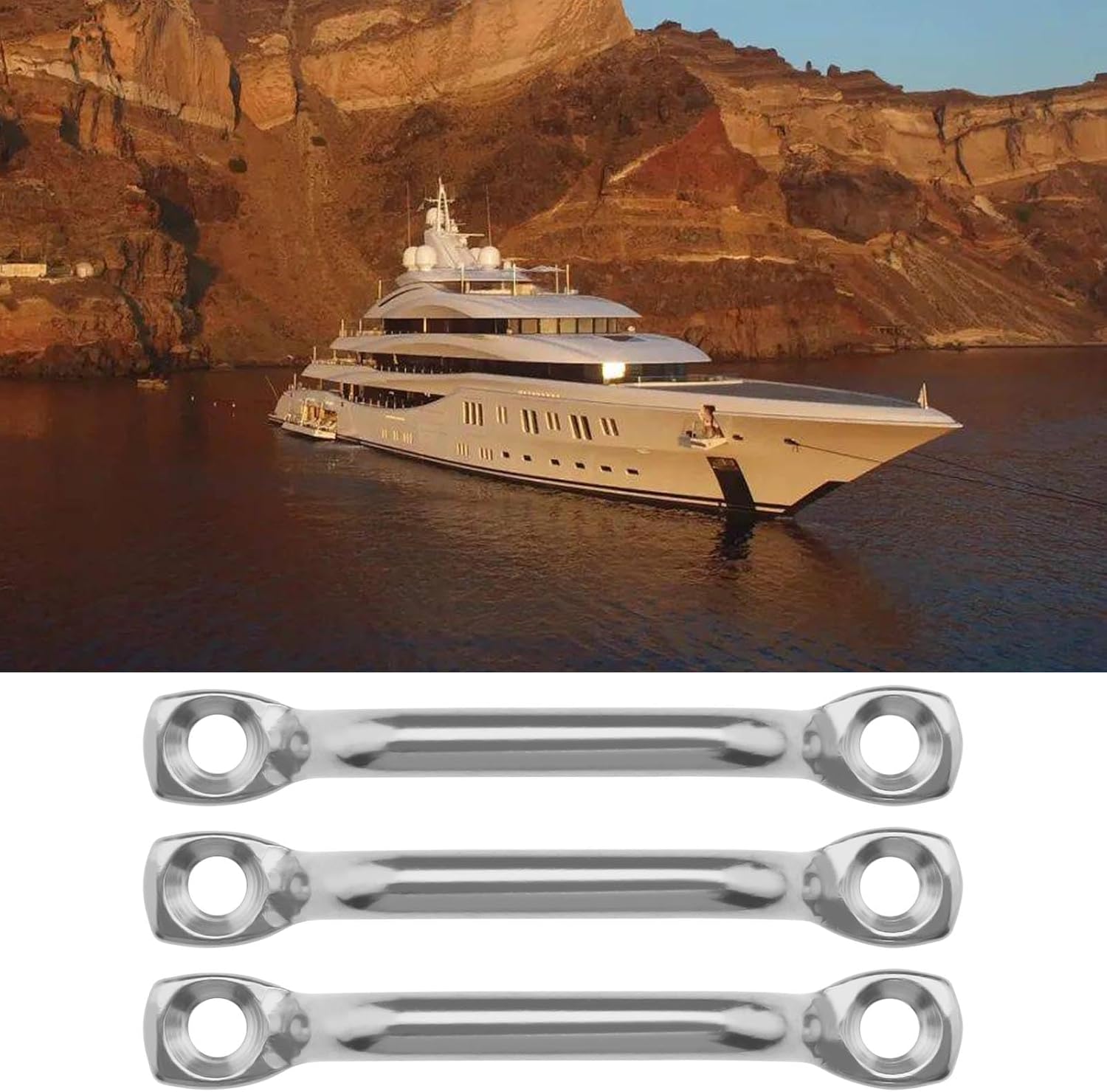 eMagTech 10 piezas de almohadillas para la parte superior del barco, de acero inoxidable, para kayak, cubierta de bucle, punto de anclaje para