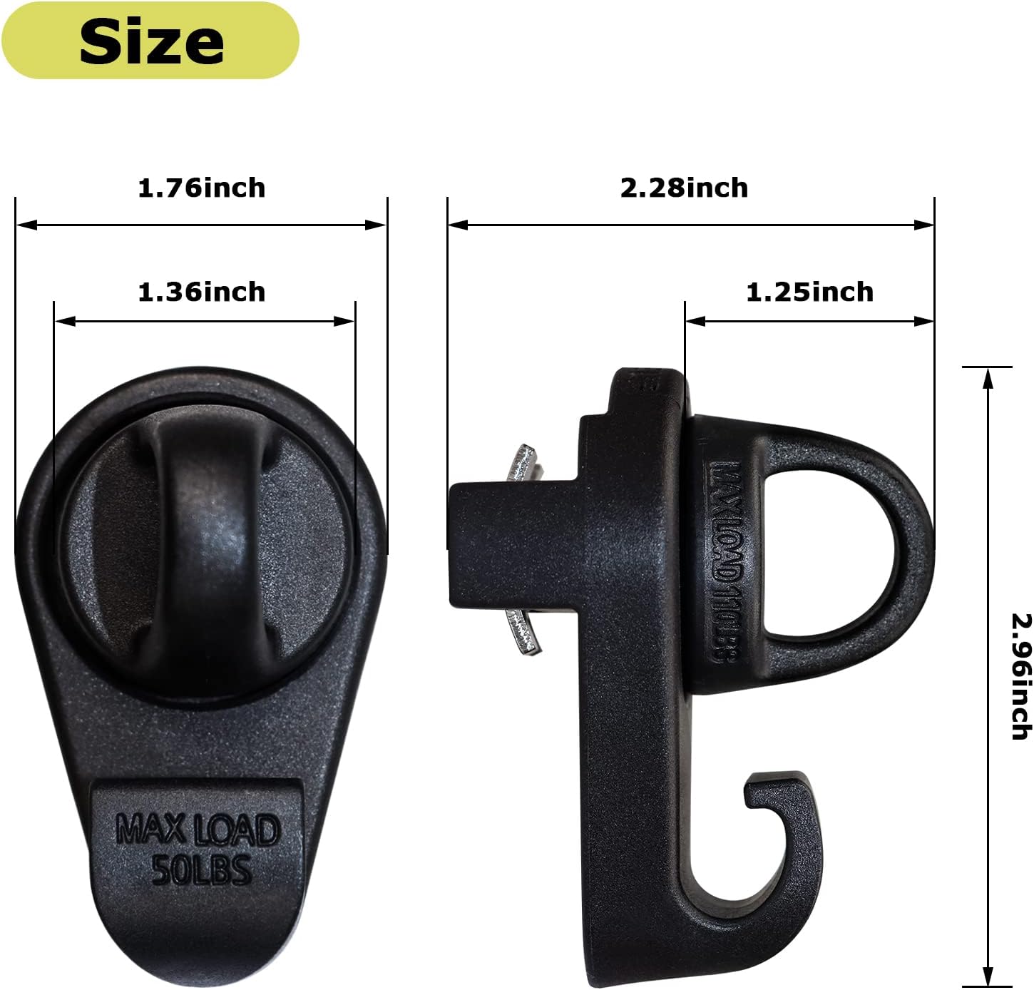 4 barras de cama mini de amarre con ganchos, PT278-35075PT278-00160 compatibles con Toyota Tacoma 2005-2019, Toyota Tundra 2007-2019