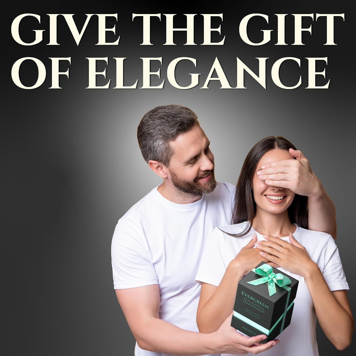 Evergreen – Vela perfumada de citronela y eucalipto, vela perfumada para aliviar la ansiedad y el estrés, tiempo de combustión de 60 horas,