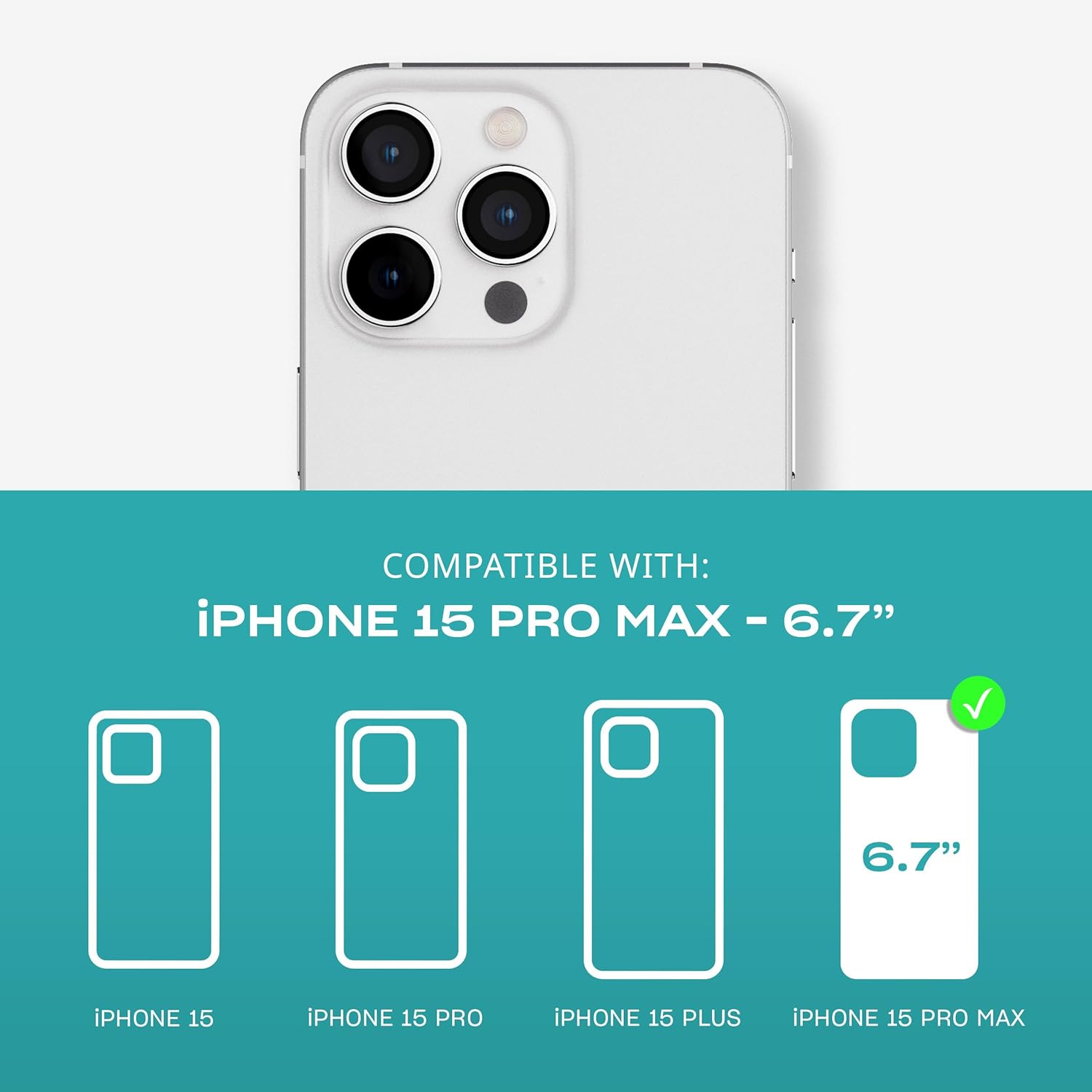 Tech21 EvoLite – Funda para iPhone 15 Pro Max, funda de protección contra impactos, transparente