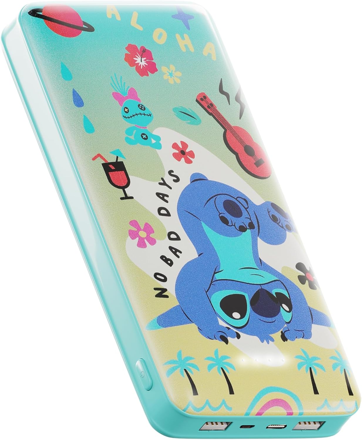Disney Lilo and Stitch – Cargador de batería portátil de 10,000 mAh, compatible universalmente, con puerto de carga USB, regalos para mujeres,