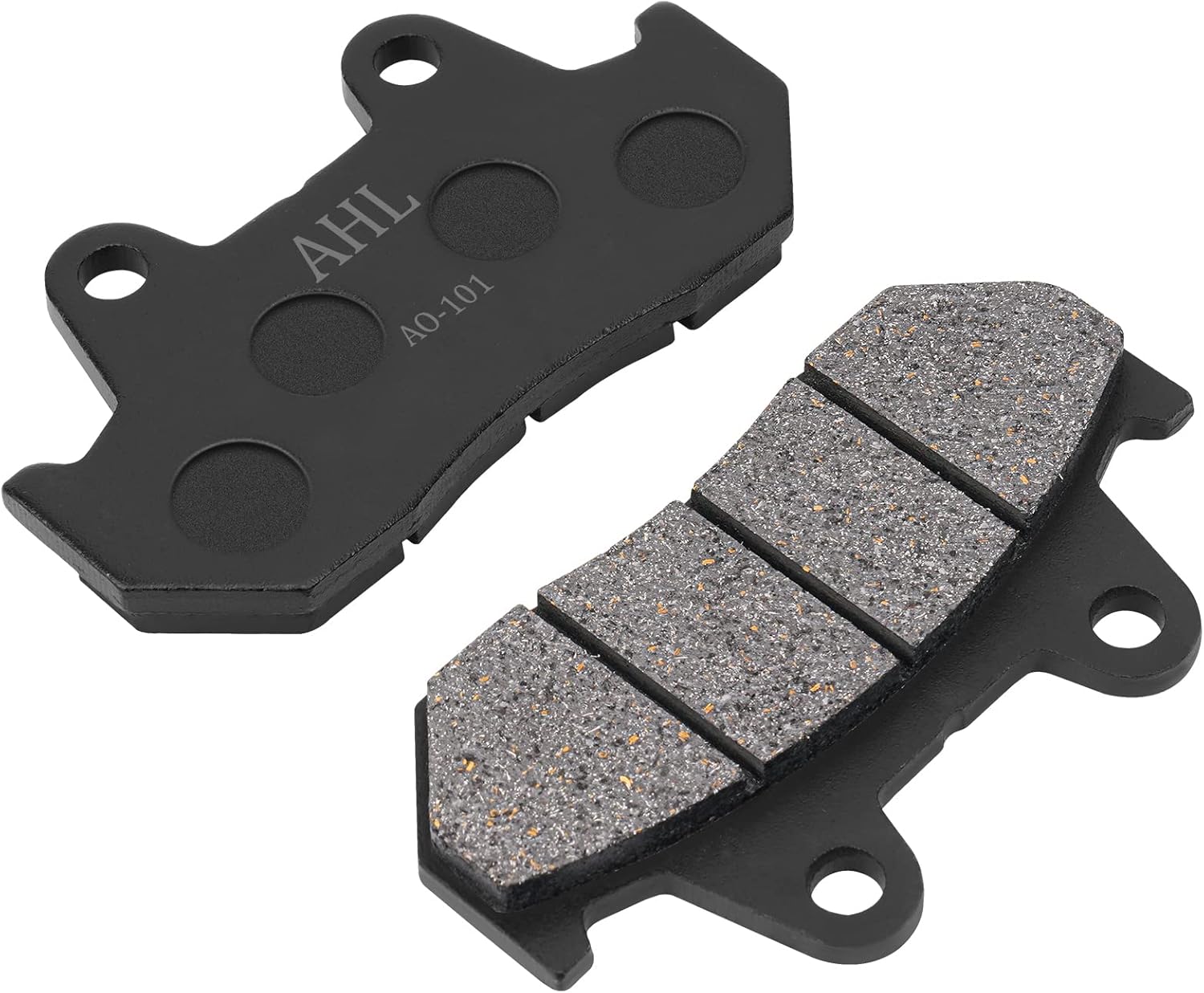 AHL Juego de pastillas de freno delanteras y traseras semimetálicas para Honda GL1500 Goldwing (todos los modelos) 1988-2000