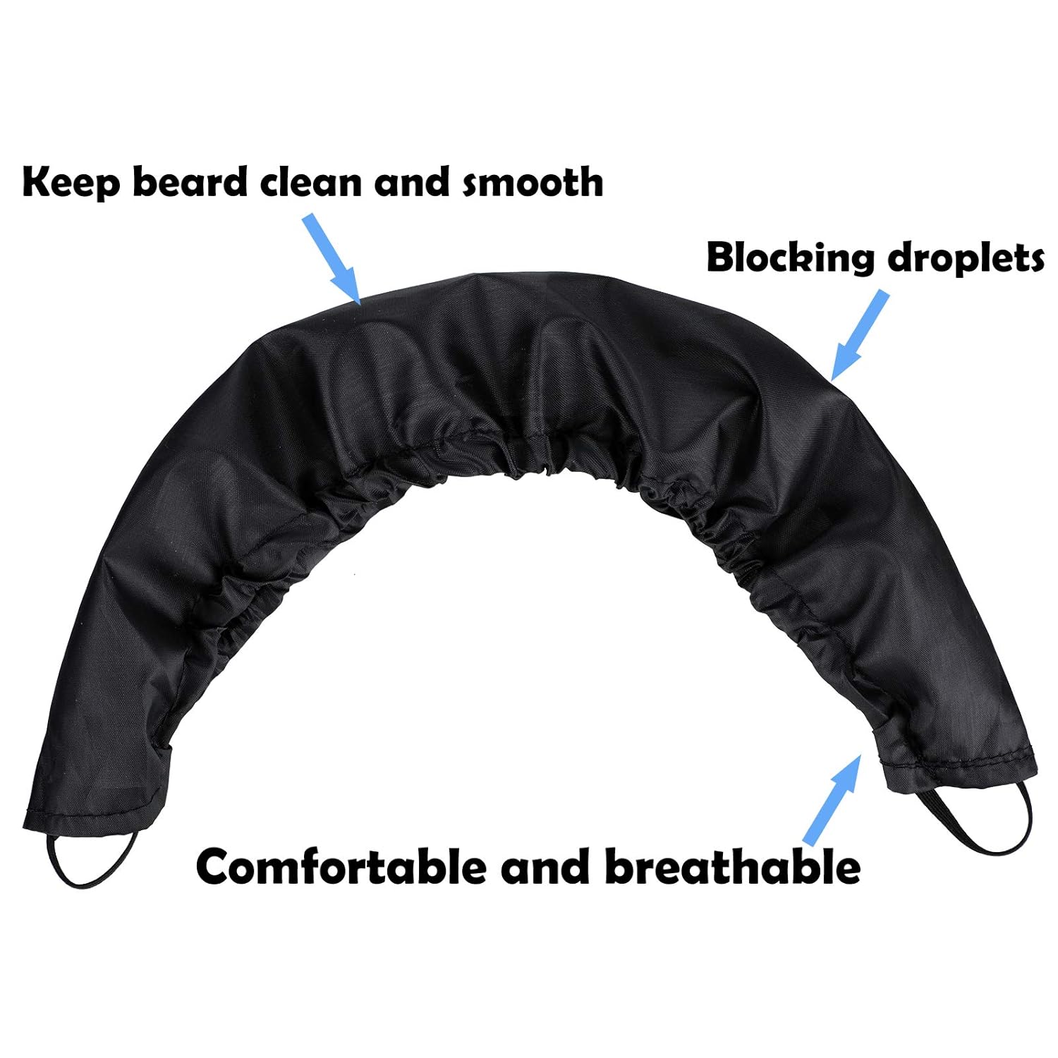 9 piezas bandana para barba cubre barba facial delantal de barba tapas facial protector de barba babero para la hora de acostarse, Negro, azul, café