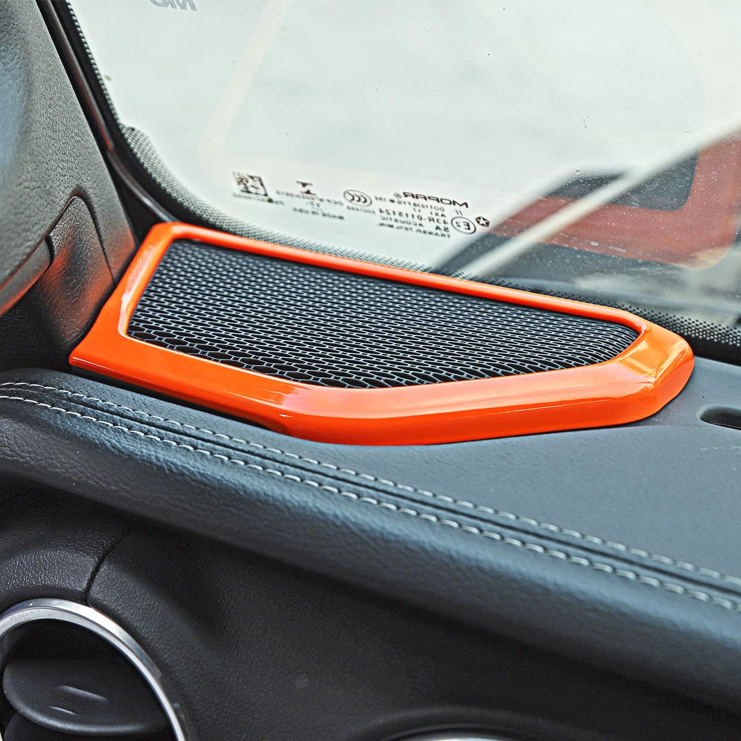 Cubierta decorativa para altavoz A Pilar, accesorios interiores para Jeep Wrangler JL JLU Gladiator JT 2018 2019 2020 2021 2022 2023 (naranja)