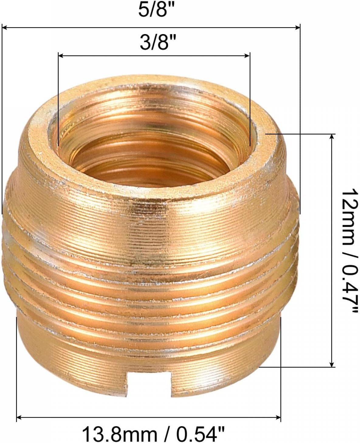 uxcell Adaptador de soporte de micrófono  38 pulgadas hembra a 58 pulgadas macho adaptador de tornillo convertidor de 0.47 pulgadas para micrófono,