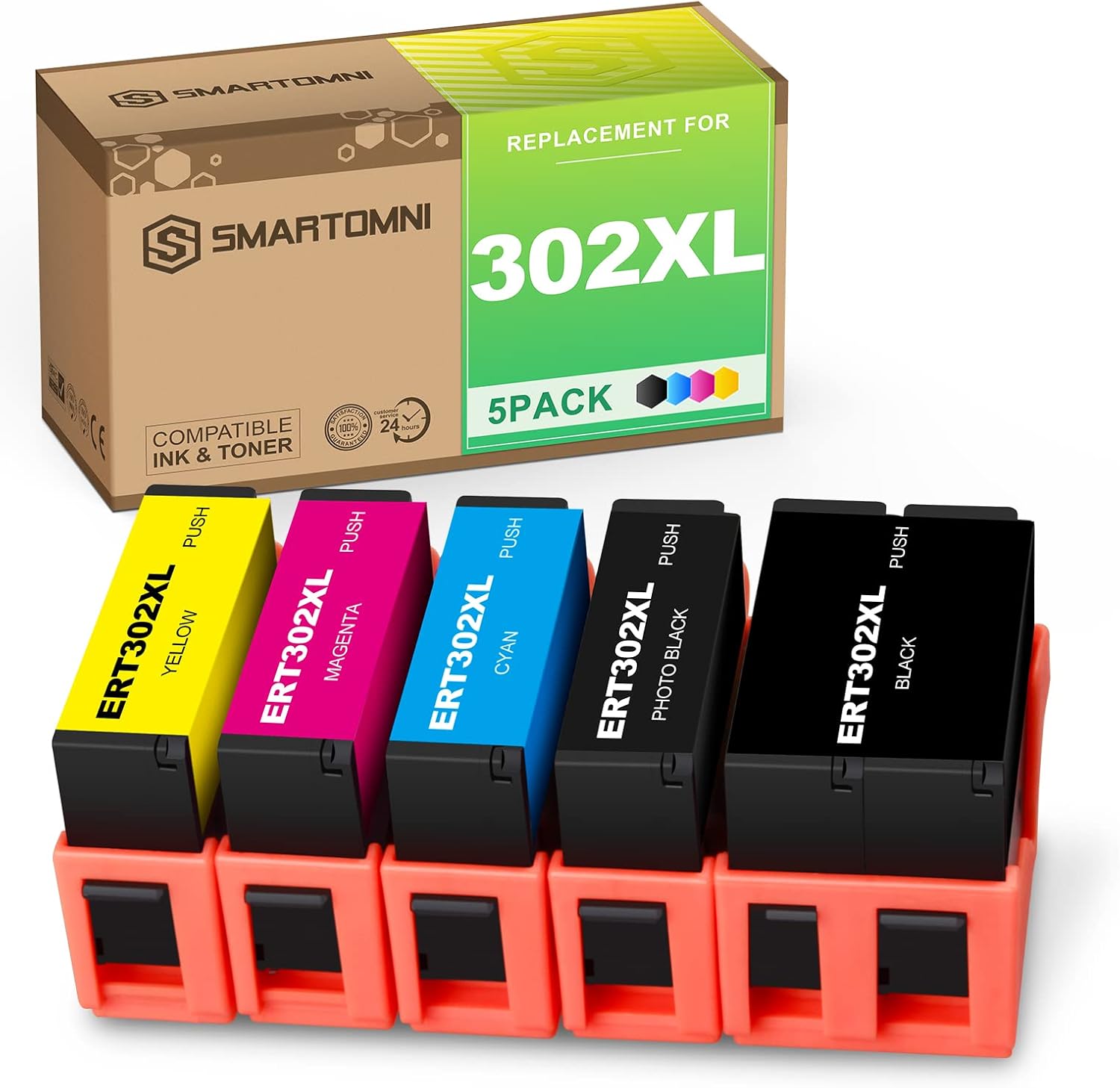 302XL 302 Cartucho de tinta remanufacturado de repuesto para Epson 302XL T302XL Cartuchos de tinta de impresora multipack uso en Expression Premium