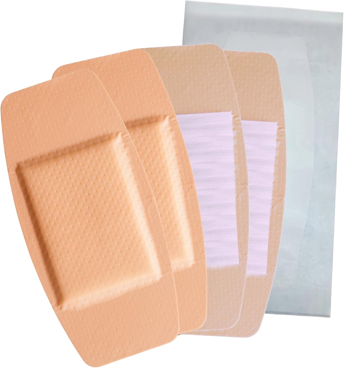 Parche adhesivo extra grande  Vendajes de plástico transparente estéril de 2 x 4.5 pulgadas, transpirable y flexible con almohadilla antiadherente y