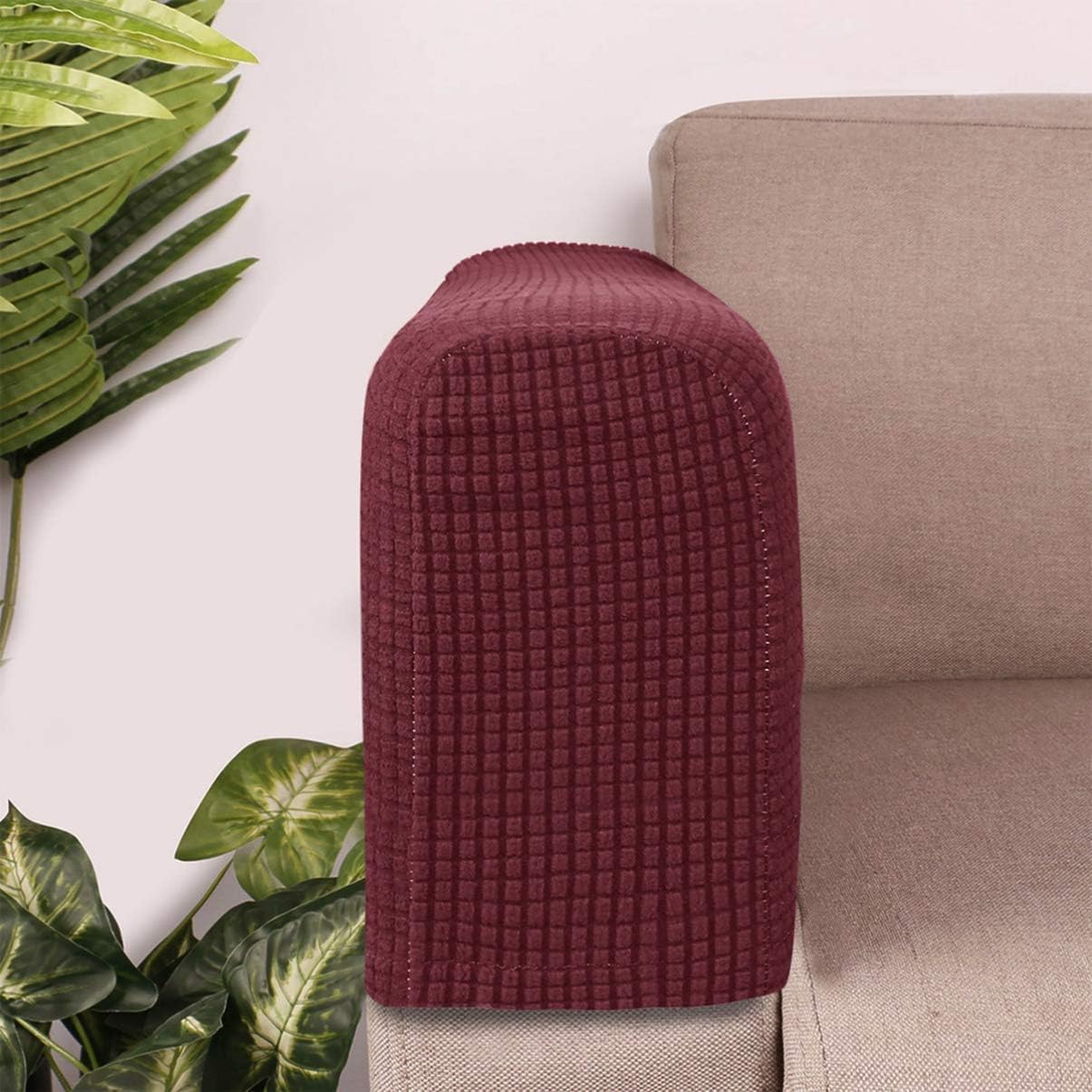 2 fundas antideslizantes para reposabrazos de sofá, fundas elásticas para sillón, protector elástico para el hogar, oficina, sillón reclinable, sofá